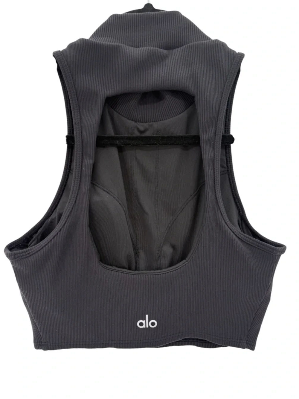 Alo Yoga Goddess Rib Cropped Dynamite Bra‎ Top Black Small